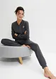 Huispak van sweat met borduursel en zakken, bpc bonprix collection