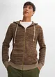 Gemêleerd vest met capuchon en katoen, bonprix