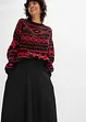 Midi rok van viscoseblend, knielengte, bonprix