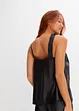 Satijnen one shoulder top met afneembaar spaghettibandje, BODYFLIRT