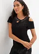 Shirt met stras en cut-outs, BODYFLIRT