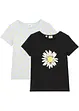Meisjes T-shirt (set van 2), bonprix