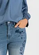 Slim fit jeans met mid waist, cropped, bonprix