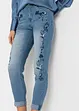 Slim fit jeans met mid waist, cropped, bonprix
