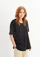 T-shirt met knoopdetail opzij van biologisch katoen, bonprix