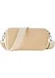 Schoudertas in rieten look met afneembare riem, bonprix