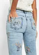 Jeans met bloemenborduursel, bonprix