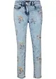 Jeans met bloemenborduursel, bonprix