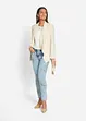 Jeans met bloemenborduursel, bonprix