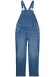 Meisjes denim tuinbroek, wide leg, bonprix