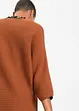 Geribde oversized trui van viscosemix, bonprix