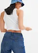Wide leg jeans mid waist, stretch, bonprix