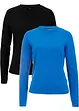 Longsleeve van biologisch katoen (set van 2), bonprix