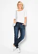 Boyfriend jeans mid waist met comfortband, bonprix