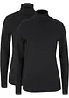 Longsleeve met col in een katoenmix (set van 2), bonprix