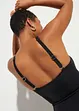 Badpakjurk met transparante mesh, medium corrigerend, bonprix
