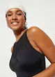 Badpakjurk met transparante mesh, medium corrigerend, bonprix