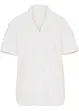 Luchtige oversized blouse van linnenmix, korte mouw, bonprix