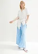 Luchtige oversized blouse van linnenmix, korte mouw, bonprix