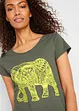 Katoenen shirt met print, korte mouw, bonprix