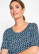 Puntig toelopend shirt, halflange mouw van een zachte viscosemix, bonprix