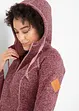 Lang fleece vest met capuchon, bonprix