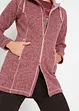 Lang fleece vest met capuchon, bonprix