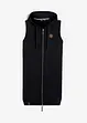 Lange sweat bodywarmer met capuchon, bonprix