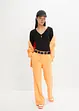 Geribd shirt met V-hals, halflange mouw, bonprix