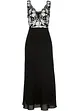 Maxi jurk met pailletten en borduursel, bonprix