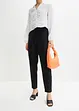 Cropped high waist broek in een linnen-viscosemix, bonprix