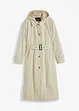 Kuitlange jas in trenchcoat stijl met afneembare capuchon, bonprix