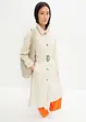 Kuitlange jas in trenchcoat stijl met afneembare capuchon, bonprix