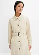 Kuitlange jas in trenchcoat stijl met afneembare capuchon, bonprix