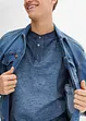 Henley shirt van biologisch katoen in washed out look, korte mouw, bonprix