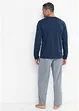 Pyjama met V-hals en lange mouwen, bonprix