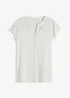 Henley shirt met kant van viscose, bonprix