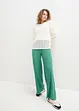 Wijde broek van gestructureerde jersey, high waist, bonprix