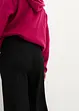 Wijde broek van gestructureerde jersey, high waist, bonprix