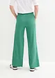 Wijde broek van gestructureerde jersey, high waist, bonprix