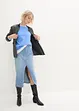Stretch spijkerrok, midi lengte, John Baner JEANSWEAR