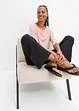 Boxy shirt met boothals, halflange mouw, bonprix