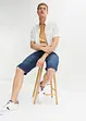 Henley shirt van biologisch katoen in washed out look, bonprix
