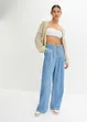 Wide leg jeans low waist, low stretch, bonprix