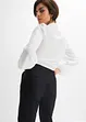 Cropped high waist broek in een linnen-viscosemix, bonprix