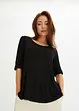 Shirt met ronde hals van zachte viscose, bonprix