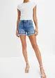 Jeans short met broderie anglaise, bonprix