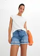 Jeans short met broderie anglaise, bonprix