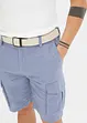 Cargo bermuda met linnen en riem, regular fit, bonprix