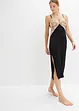 Lange slipdress met borduursel, bonprix